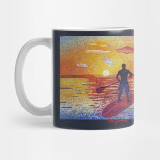 Stand up & Paddle boarder sunset Mug